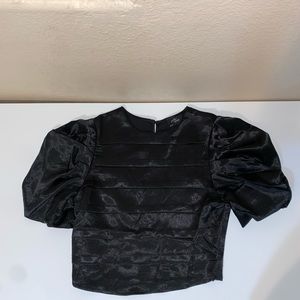 Silk top with detailed sleeves